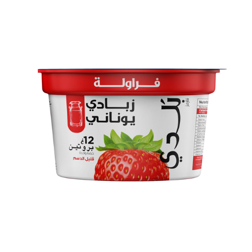 بلدي زبادي يوناني قليل الدسم بنكهة الفراولة 180 جم‎